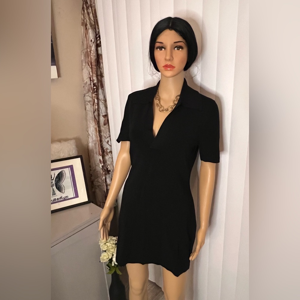 Polo knit Black Women's Dress